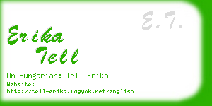 erika tell business card